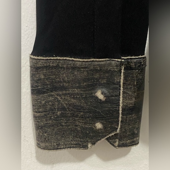 JEAN PAUL GAULTIER HOMME Sheer Black Slim Shirt Zipper Leather Collar/Cuffs S - Picture 8 of 13
